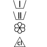Rengöringsmedel behållare symboler