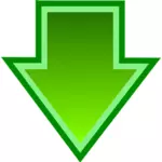 וקטור תמונה של סמל ההורדה פשוט ירוק
