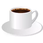 Clipart vectoriels de tasse de café avec une soucoupe