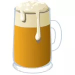Grafika wektorowa szklance piwa