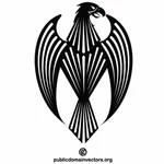 Eagle heraldiska logotyp koncept