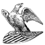 Aquila e scudo arte vettoriale