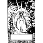 האיור וקטורית גלויה של מלאך חג הפסחא
