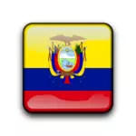 Ecuador bandera vector botón