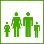 Eco rodinné vektorové ikony
