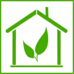 Eco house vektör simgesi