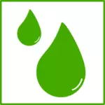 Eco verde apă drop vector imagine