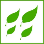 Eco zelené listy vektorový obrázek ikony