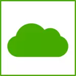 生态绿云矢量图标