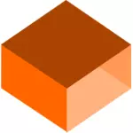 Dibujo vectorial 3D cuadro naranja