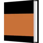 Orange och svart täcka bok