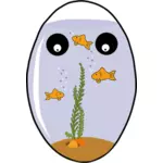 Vejce ve tvaru akvária vektorový obrázek