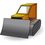 Vektor Zeichnung der gelbe bulldozer
