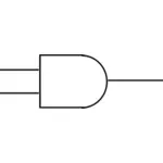 גרפיקה וקטורית של סמל לוגיקה אלקטרונית 