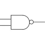 Image clipart vectoriel du symbole logique électronique « nand »