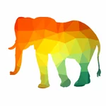 صورة ظلية لون الفيل