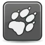 Собака лапу знак векторное изображение
