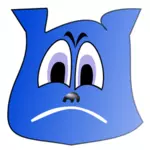 Trist blå emoji
