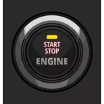 Motoru start stop tlačítko vektorové ilustrace