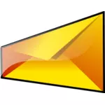 Vector de la imagen del símbolo naranja para un enlace de correo electrónico en Web
