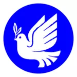Pombo branco da imagem vetorial de paz
