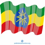 エチオピアの手を振る旗