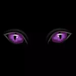 Фиолетовые глаза в темных векторная графика