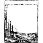 Tovární lodi rámu vektorový obrázek