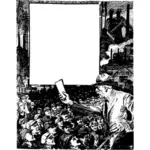 Adam konuşma siyah beyaz resim