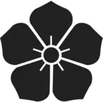 Silueta vektorové ilustrace květin ikony
