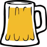 Vektorové ilustrace korbelem piva plné piva