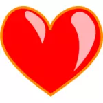 Corazón rojo favoritos link vector clip ar