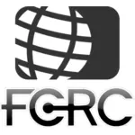 FCRC globul logo vectorial ilustrare în alb-negru
