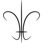 Kreslení stylizované fleur-de-lis ikony