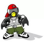 Пингвин одет векторное изображение