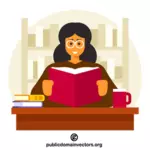 Female librarian