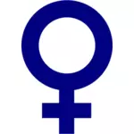 महिलाओं के लिए गहरे नीले लिंग प्रतीक के वेक्टर छवि