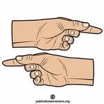 Ukazování rukou ukazování prstem