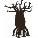 Firebug butelka drzewo ilustracja wektorowa sylwetka