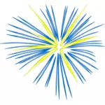 Голубой фейерверк Векторный рисунок