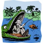 Kreslený krokodýl