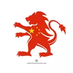 Çin aslanı vektör