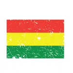 Bolivijská vlajka s oloupané dílů