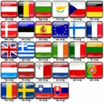 यूरोप वेक्टर पैक के झंडे