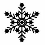 Lumihiutale siluetti symboli