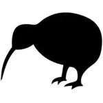 Silhueta de vetor de pássaro Kiwi