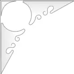 Ilustraţie vectorială a înflori colţul din stânga