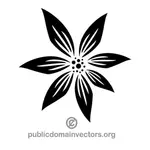 Vector silhuetten av en blomst