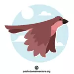Летающая птица-вектор