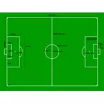 Calcio Pitch misurazioni vettoriale